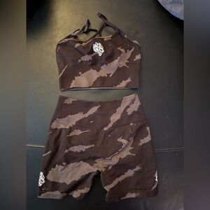 Darc Sport Brown Camo Crop Top
